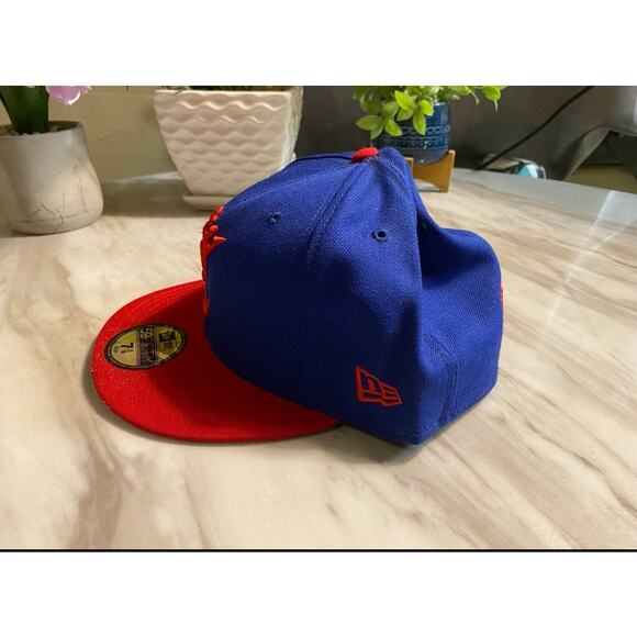 New Era Hat size 7 5/8 Blue & Red - Picture 3 of 6